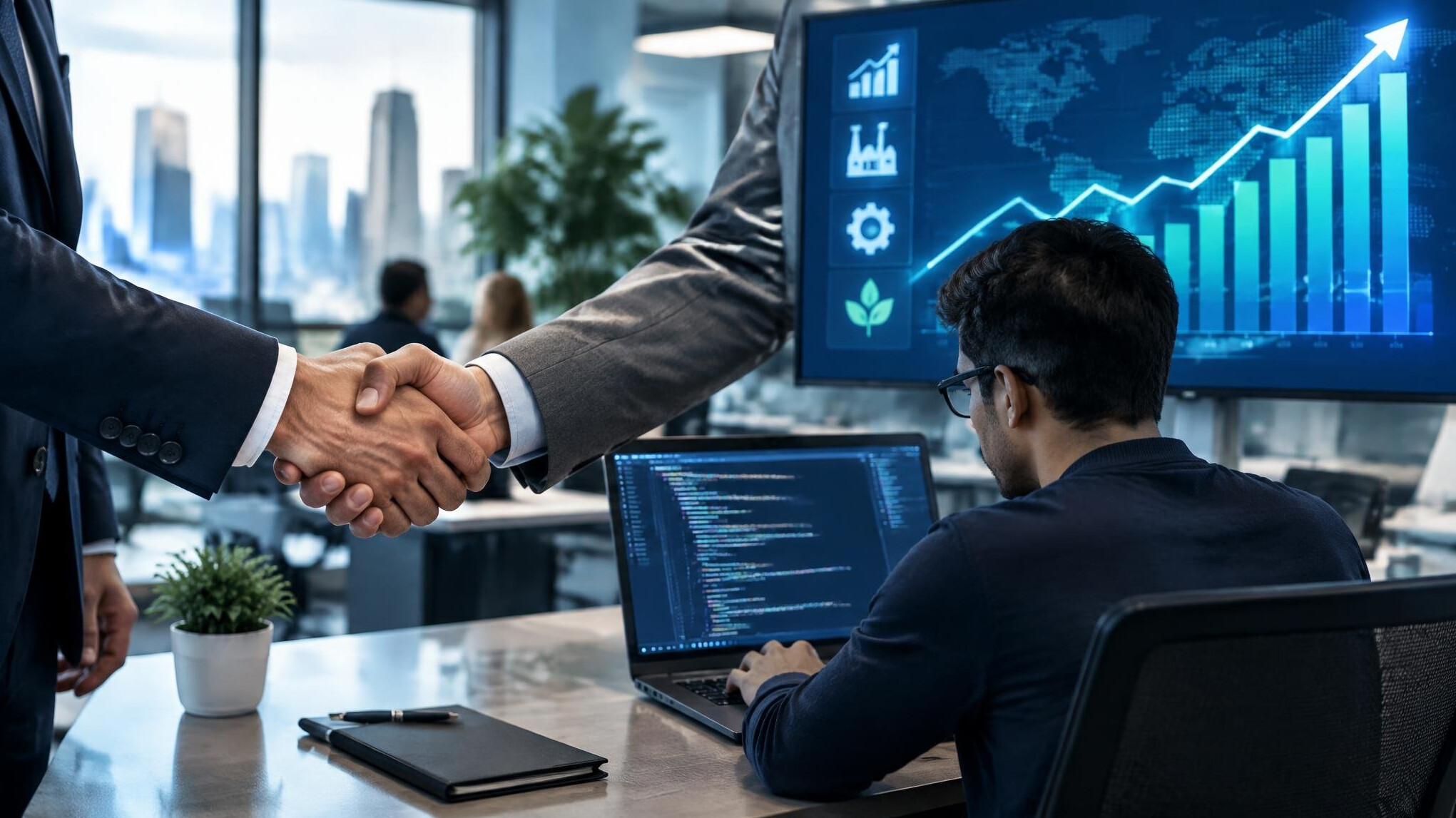 successful business handshake
